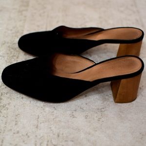 Madewell Suede Block Heel Mules